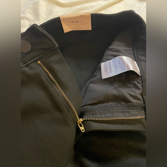 NYDJ Ami skinny court ankle fray hem black rinse NWT size 14 stretchy denim - Picture 12 of 15